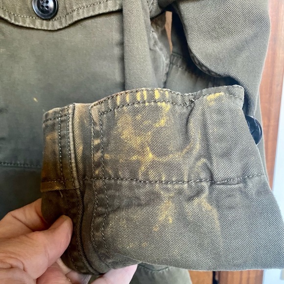 Cropped Army Green Utility Jacket F21 Military Fatigue Shacket size M. - Picture 5 of 10